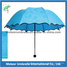 Förderung-Geschenk-Qualität 3 faltender Regenschirm mit Wasser-Markierung